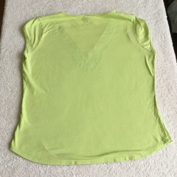 Vintage Gap Y2K Lime Green Embroidered Boho Knit Top - Sz Small - Picture 8 of 10